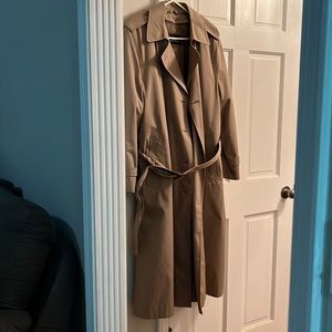 Lined waterproof trench coat